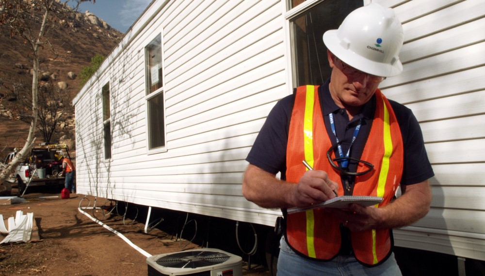 Contractor Inspecting